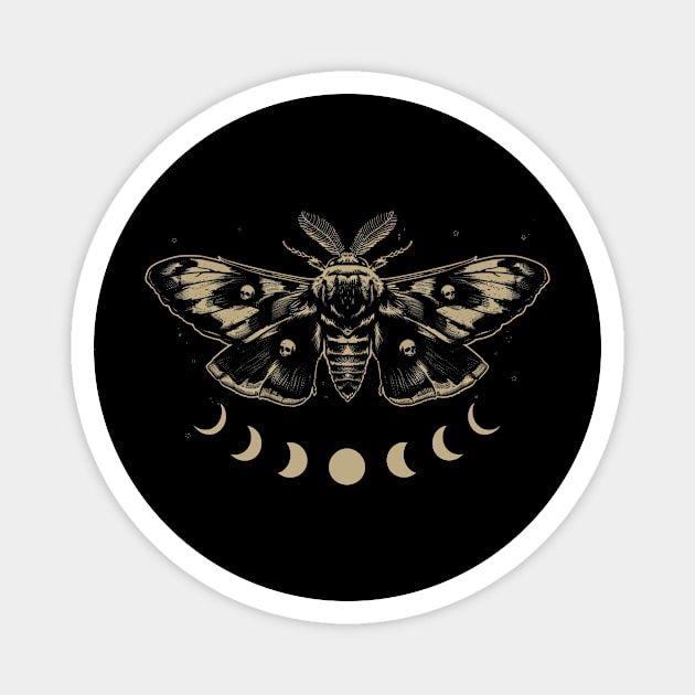 Death Head Moth Magnet by Of Smoke & Soil